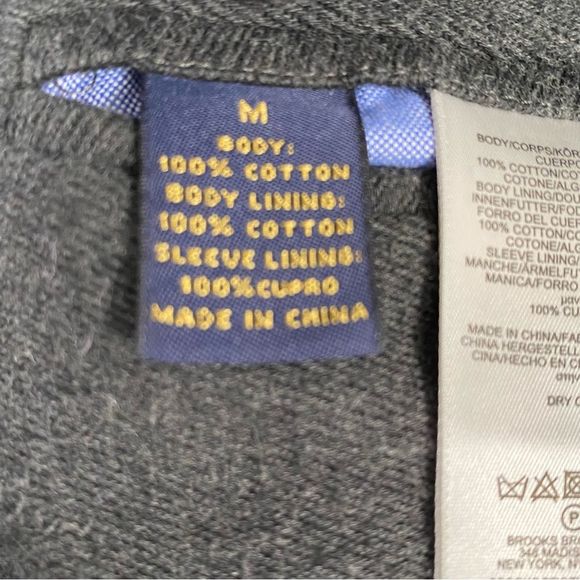 Brooks Brothers Mens Dark Gray Lined  Button Dinner Jacket‎ Size Medium - Picture 6 of 13